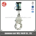 East Well SS knife gate valve, Non-rising stem, Pneumatic knife gate valve, Professional Leading Manufacturer in Shanghai